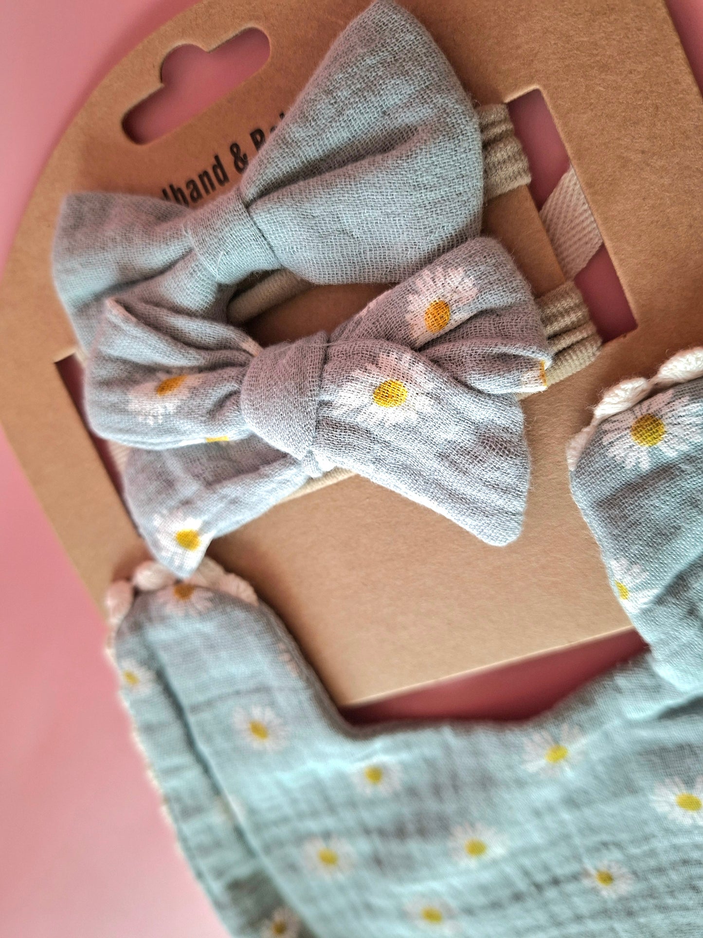 Cotton Bib & Bow Set