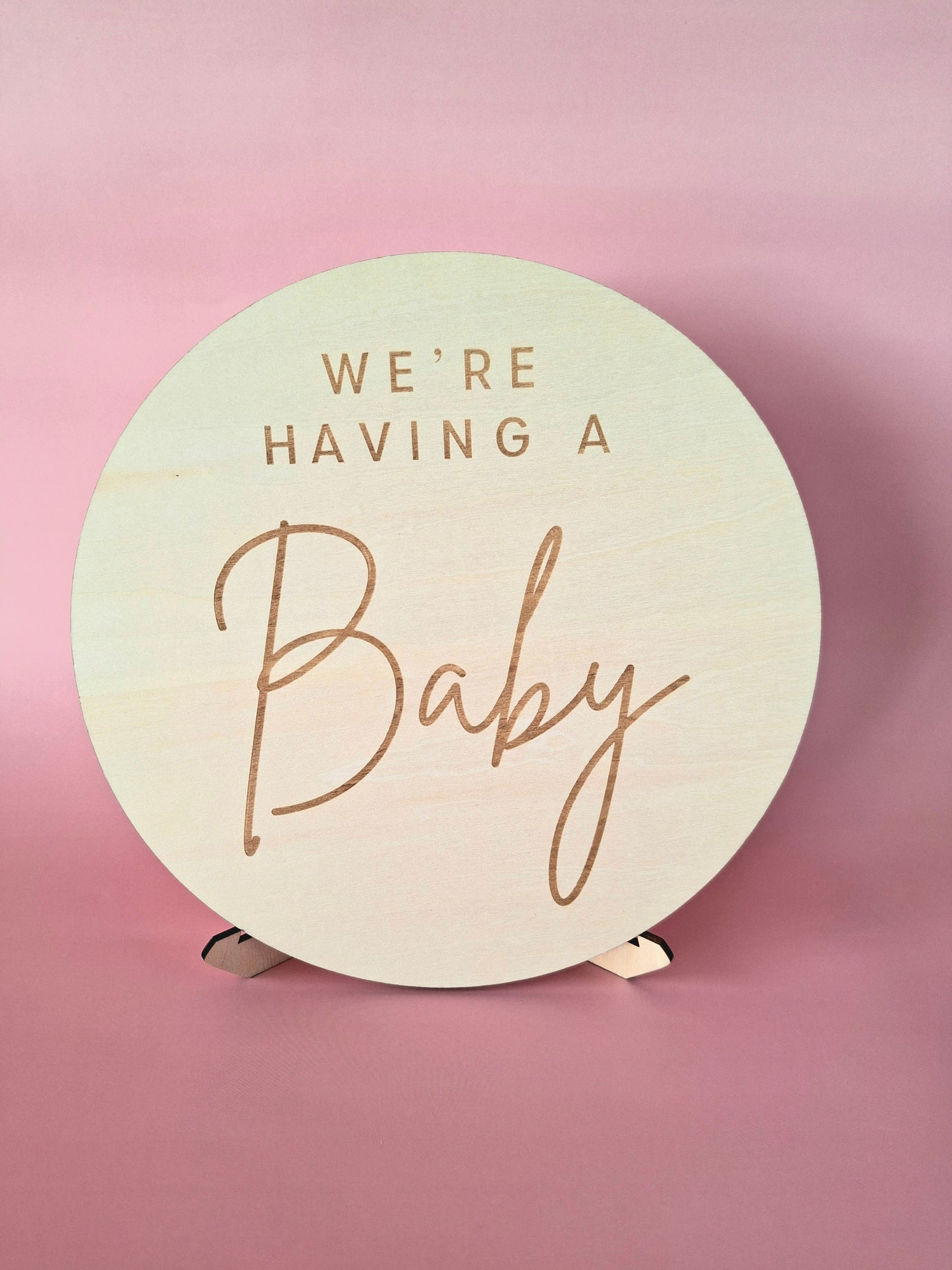 Self-Standing Baby Announcement Plaque