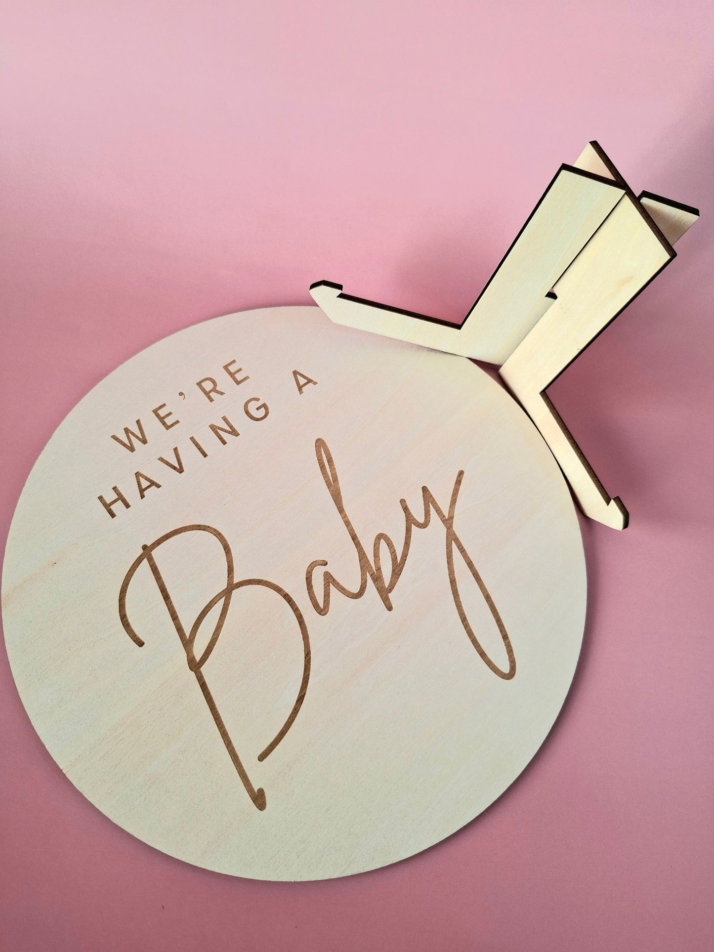 Self-Standing Baby Announcement Plaque
