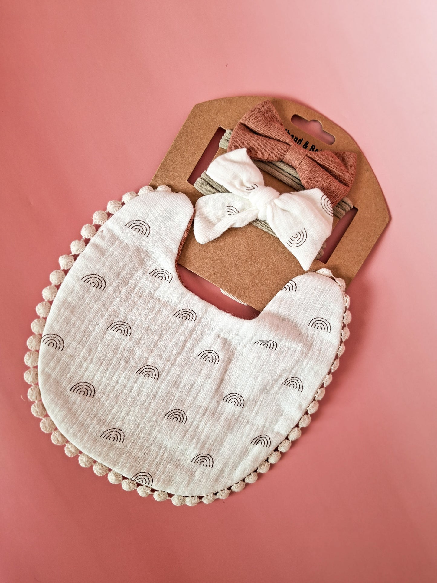 Cotton Bib & Bow Set