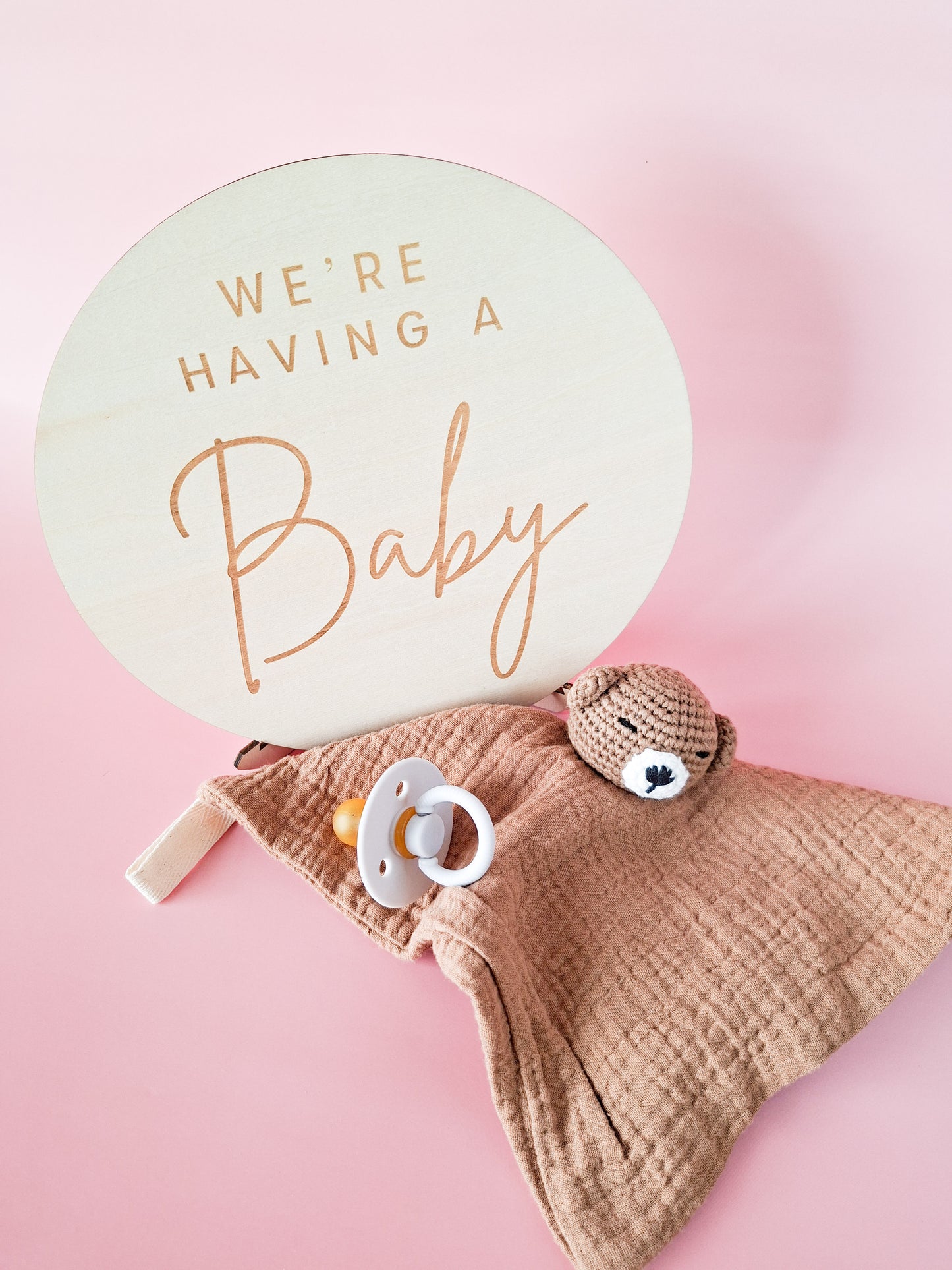 Self-Standing Baby Announcement Plaque