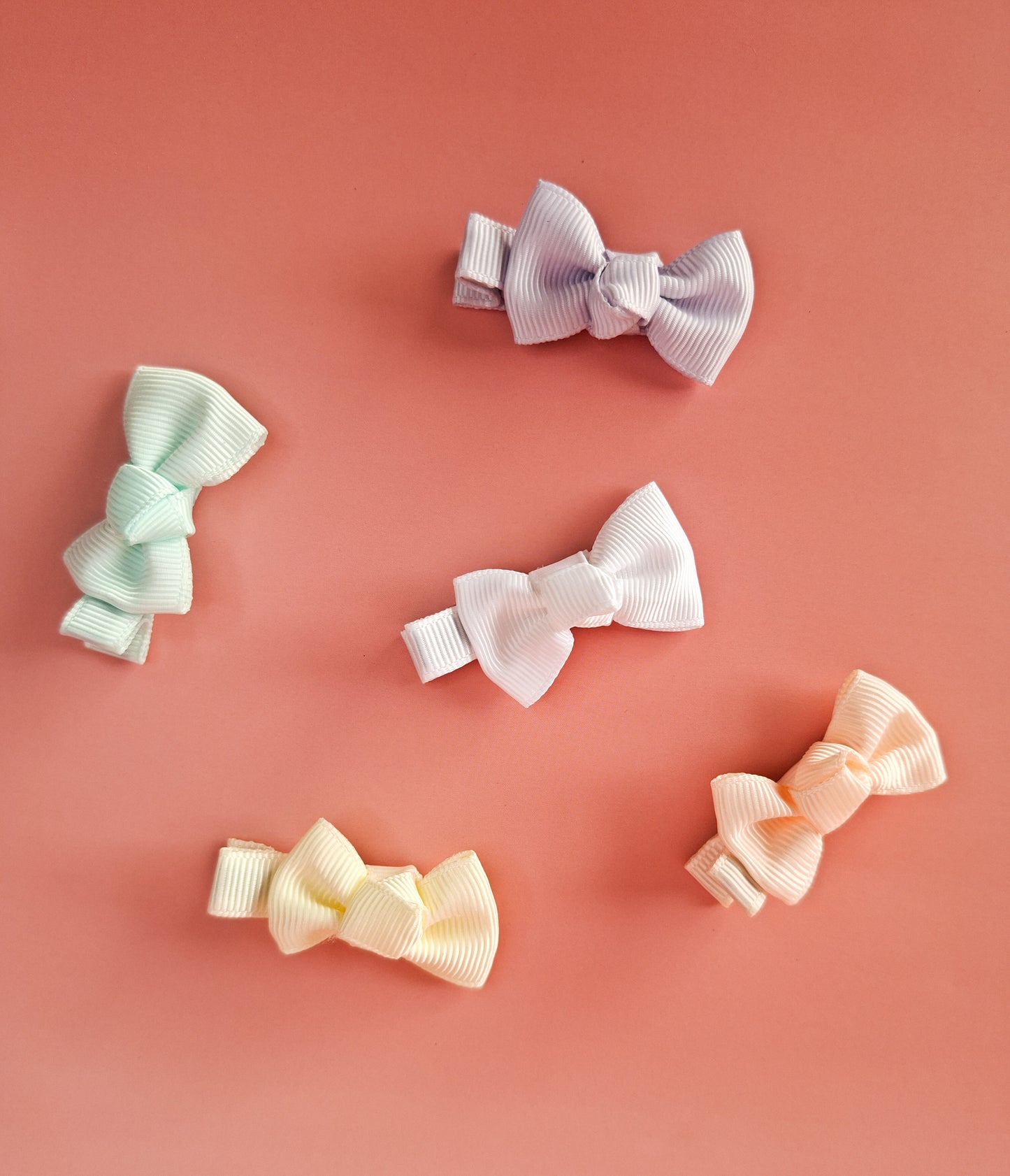 Hair Clip Bows - Pastel Colours