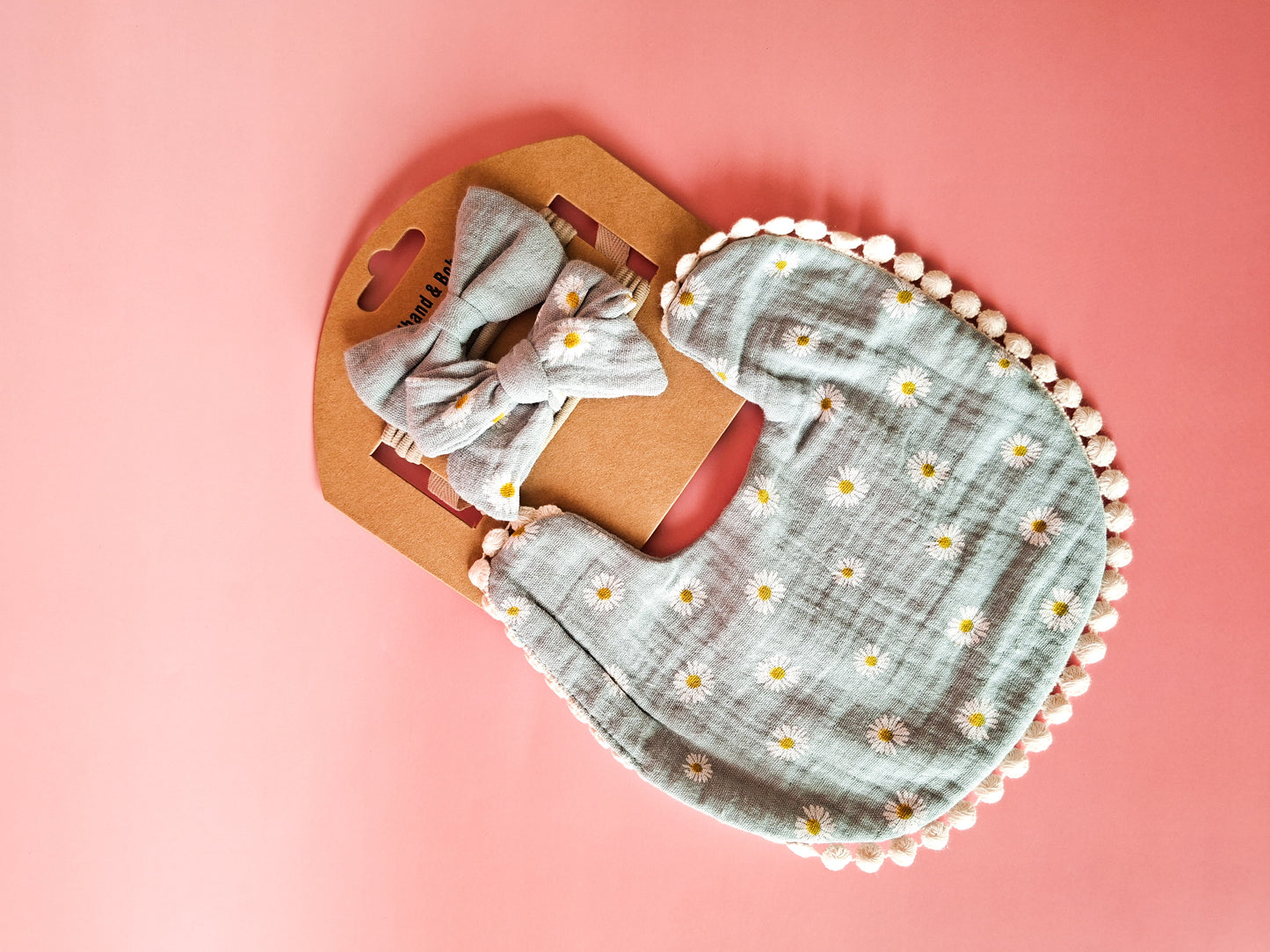 Cotton Bib & Bow Set