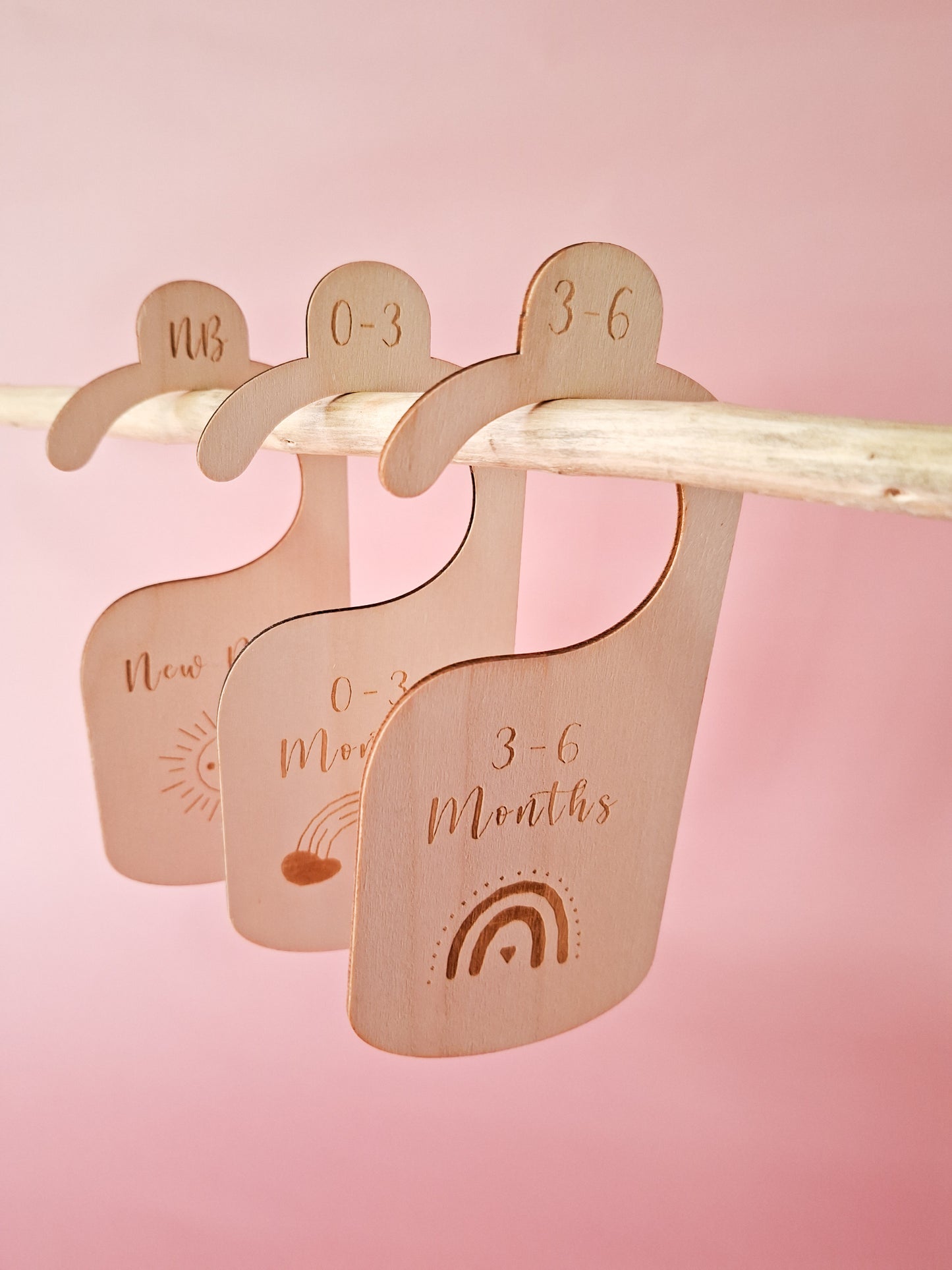 Wooden Engraved Clothes Dividers Set