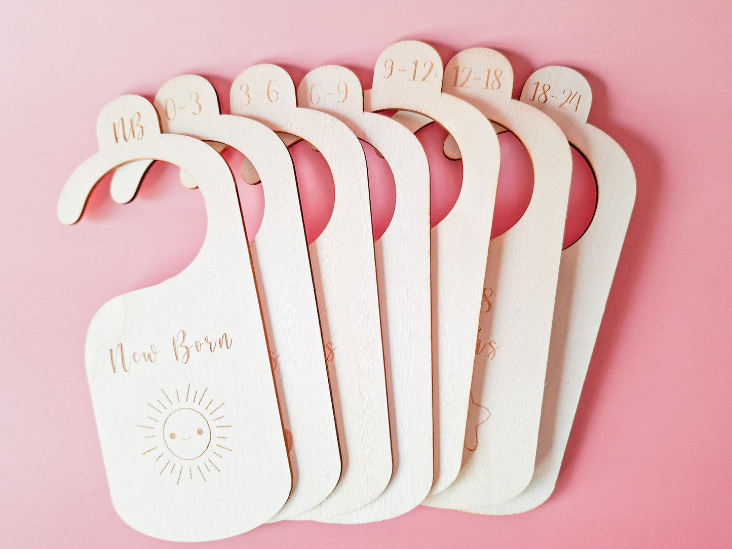 Wooden Engraved Clothes Dividers Set