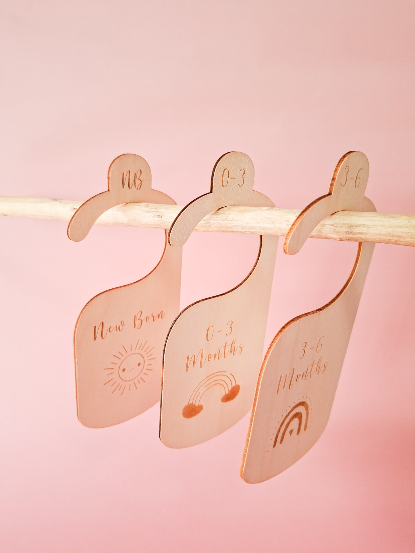 Wooden Engraved Clothes Dividers Set