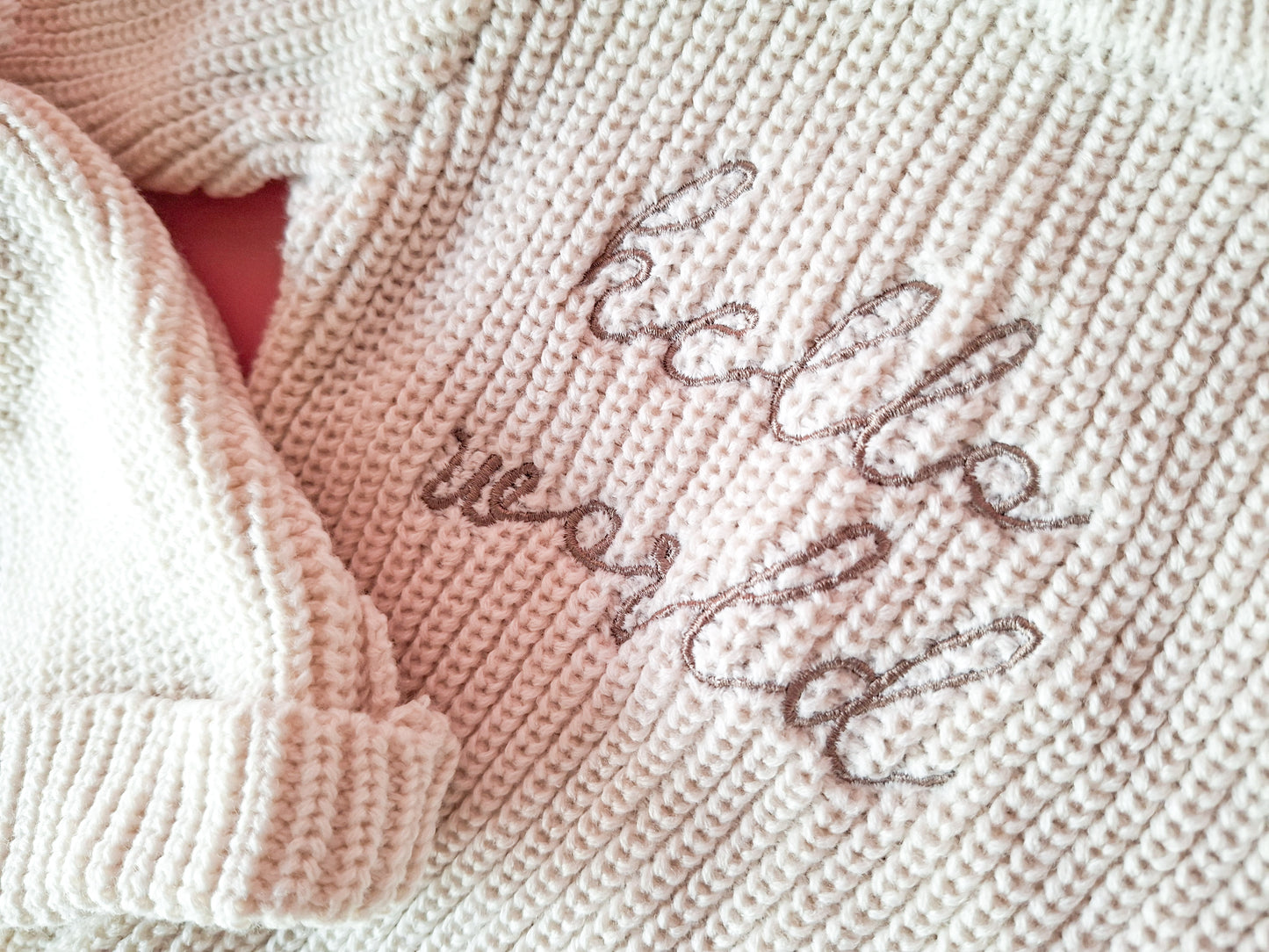 Birth Announcement Knitted Romper