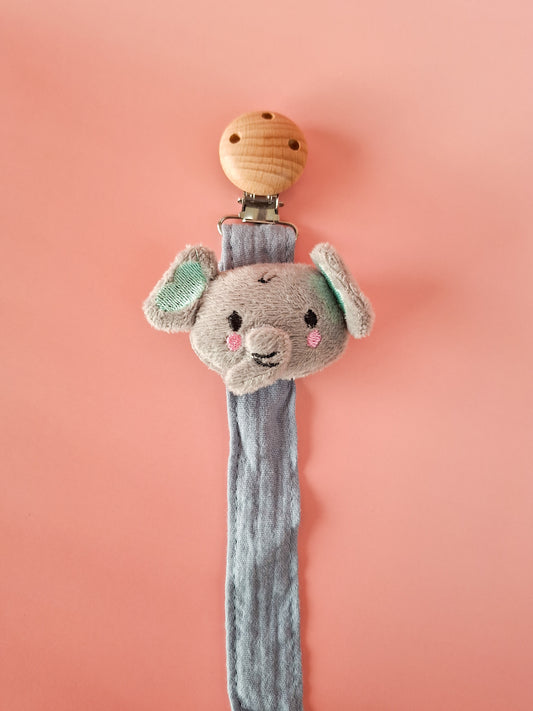 Cotton Elephant Dummy Clip